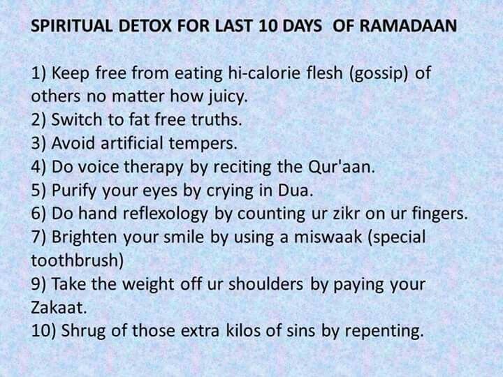 Spiritual Detox in Ramadan Spiritual Detox in Ramadan